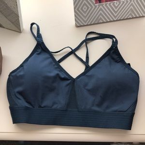 Blue sports bra